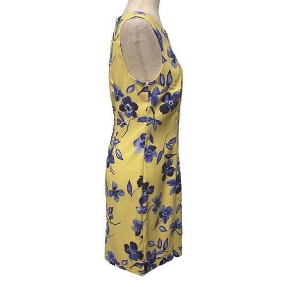 Floral Yellow and Blue Dress - Picture 7 of 11